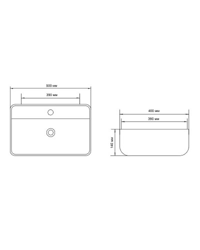 Раковина Aquanet Soul-2-MB 50 273670 Черная матовая