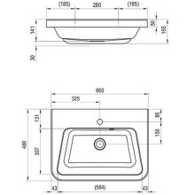 Раковина Ravak 10° 65 XJI01165000 Белая
