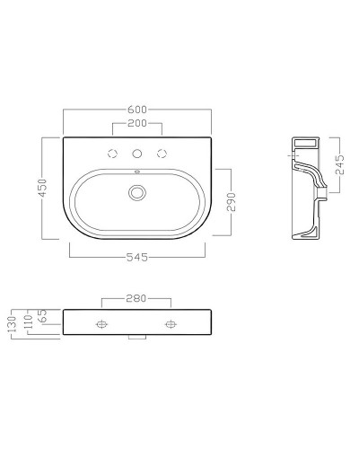 Раковина Hatria Area 60 Y0UH01 Белая
