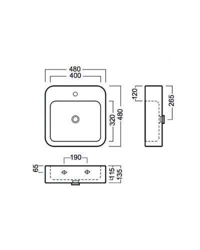 Раковина Hatria Happy Hour 48 Y0M701 Белая