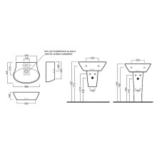 Раковина Hatria Nido 56 Y0TT01 Белая