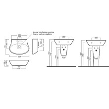 Раковина Hatria Nido 62 Y0R401 Белая