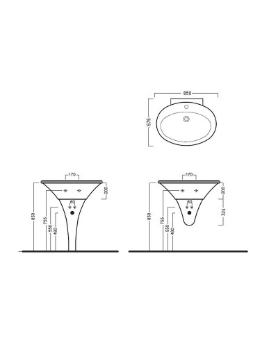 Раковина Hatria Sculture 65 Y0LZ01 Белая