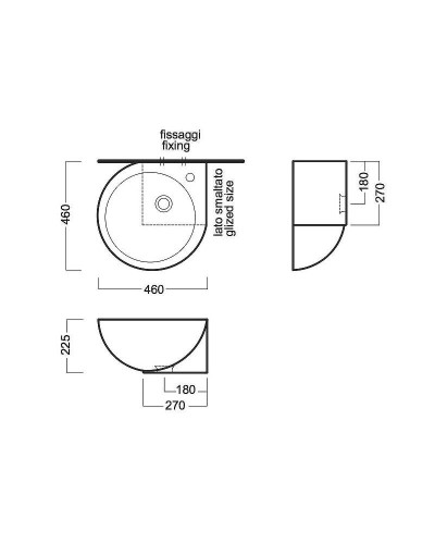 Раковина Hatria You and Me 46 L Y0H601 угловая Белая