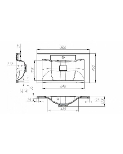Раковина BelBagno 80 BB800/450-LV-MR-PR Белая