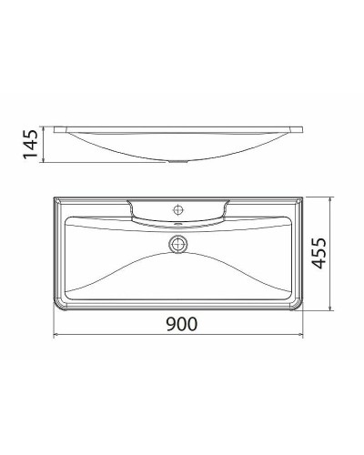 Раковина BelBagno 90 BB900/455-LV-MR-ALR Белая