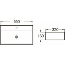 Раковина SantiLine 55 SL-1098 Белая