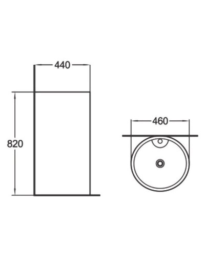 Раковина SantiLine 46 SL-4003MB Черная матовая