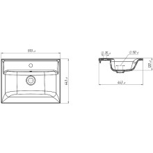 Раковина Marka One Mix 60 Polytitan У79769 Белая