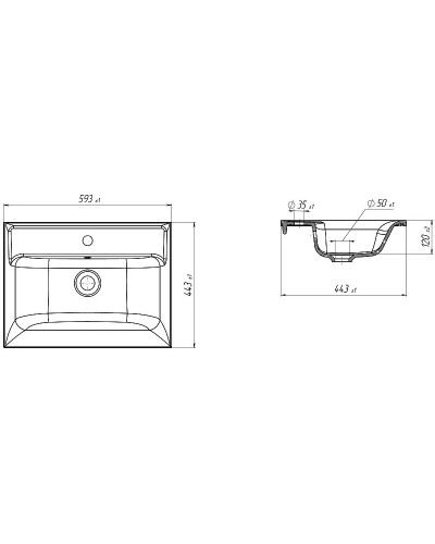 Раковина Marka One Mix 60 Polytitan У79769 Белая