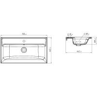 Раковина Marka One Mix 80 Polytitan У79777 Белая