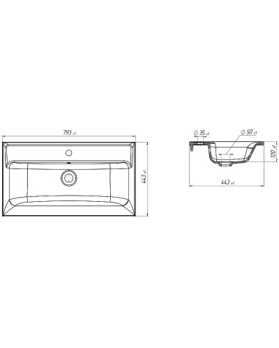 Раковина Marka One Mix 80 Polytitan У79777 Белая