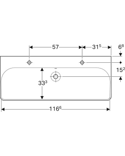 Раковина Geberit Smyle Square 120 500.253.01.1 Белая