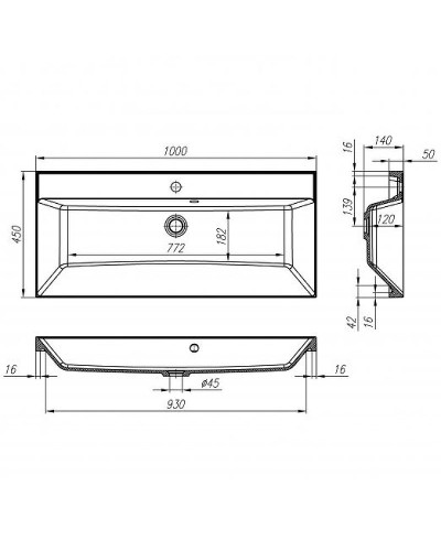 Раковина BelBagno BB1000/450-LV-MR-AST Белая
