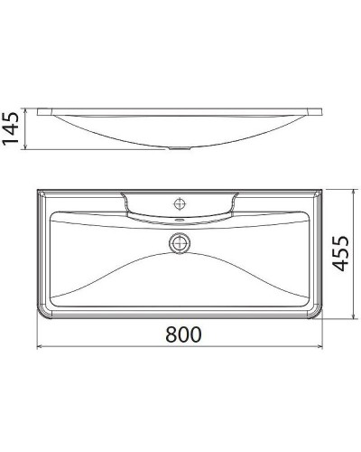 Раковина BelBagno 80 BB800/455-LV-MR-ALR Белая