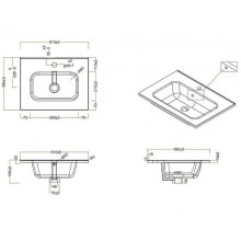 Раковина BelBagno 51 BB500/390ETL Белая