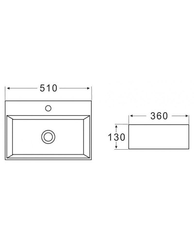 Раковина BelBagno 51 BB1340 Белая