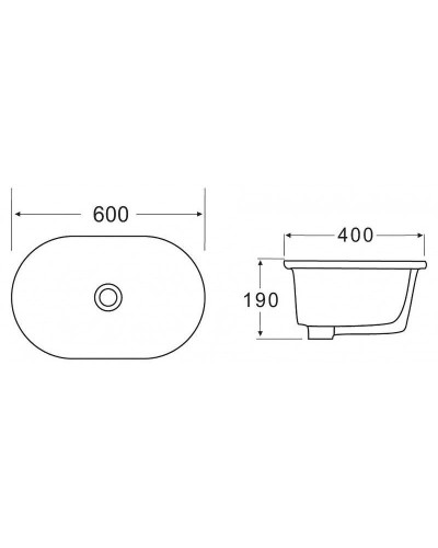 Раковина BelBagno 60 BB1004 Белая