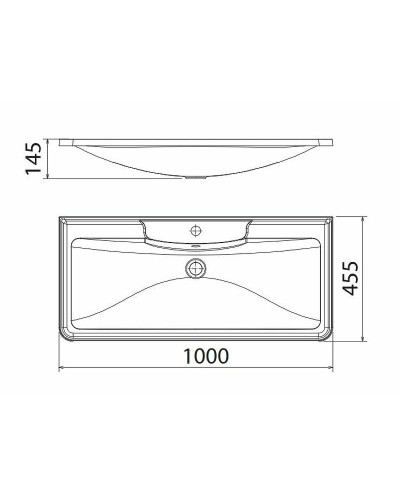 Раковина BelBagno 100 BB1000/455-LV-MR-ALR Белая