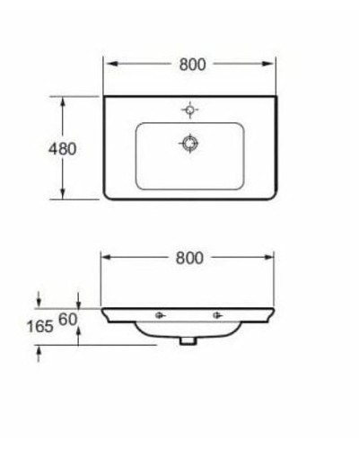 Раковина BelBagno Torino 80 TOR-800-CB-LVB Белая