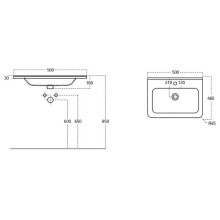 Раковина BelBagno Urban 50 12050-KL Белая
