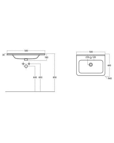 Раковина BelBagno Urban 50 12050-KL Белая