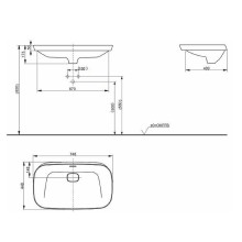 Раковина Toto Neorest 75 LW3717HY#XW Белая