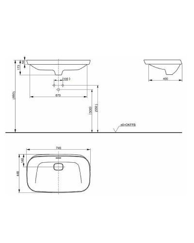 Раковина Toto Neorest 75 LW3717HY#XW Белая