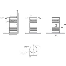 Раковина Kerasan Artwork Barrel 45 474383 Ржавчина