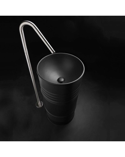 Раковина Kerasan Artwork Barrel 45 4742K31 Черная матовая