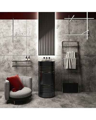 Раковина Kerasan Artwork Barrel 45 4742K31 Черная матовая