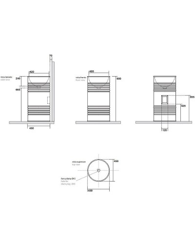Раковина Kerasan Artwork Barrel 45 474301 Белая