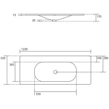 Раковина Kerasan Shape 122 548001 Белая глянцевая