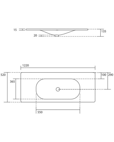 Раковина Kerasan Shape 122 548001 Белая глянцевая