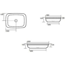Раковина Kerasan Tribeca 60 514330 Белая матовая