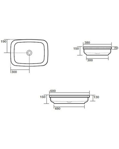 Раковина Kerasan Tribeca 60 514330 Белая матовая