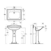 Раковина Simas Arcade 73 AR834bix3 Белая