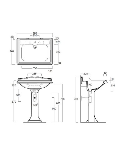 Раковина Simas Arcade 73 AR834bix3 Белая