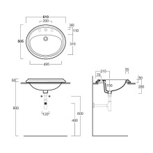 Раковина Simas Arcade 61 AR859bix1 Белая