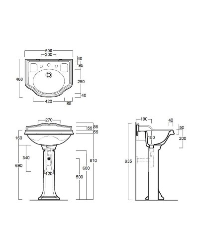 Раковина Simas Arcade 59 AR814bix1 Белая