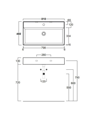 Раковина Simas Agile 81 AG81 bix1 Белая
