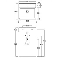 Раковина Simas Agile 51 AG51 nero mattx1 Черная матовая