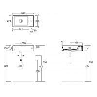 Раковина Simas Agile 50 R AG50 antracite mattx1 Антрацит матовая
