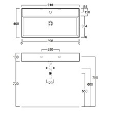 Раковина Simas Agile 91 AG91 bix1 Белая