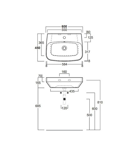 Раковина Simas Baden Baden 60 BB10bix1 Белая