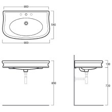 Раковина Simas Lante 90 LA11bix1 Белая