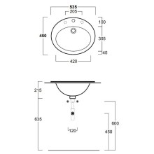 Раковина Simas Top E Lavabi D Arredo 54 S52bix1 Белая