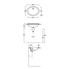 Раковина Simas Top E Lavabi D Arredo 55 S50P bi Белая