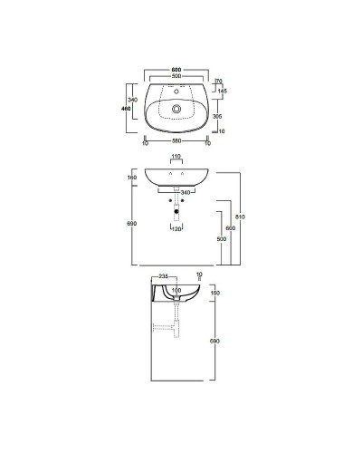 Раковина Simas Vignoni 60 VI10bix1 Белая