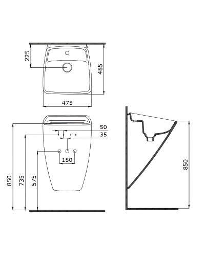 Раковина Bocchi Firenze 60 1082-001-0126 Белая глянцевая